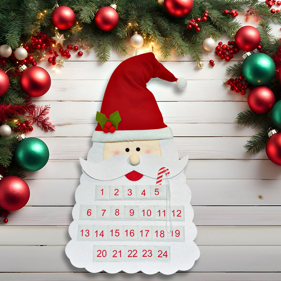 Wholesale Felt Christmas Tree Calendar Christmas Tree Countdown DIY Wall Calendar